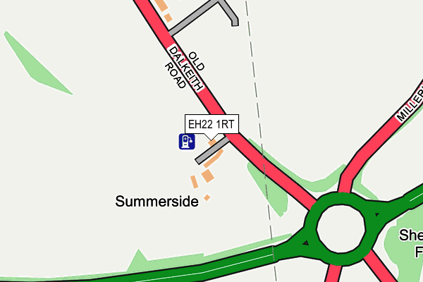 EH22 1RT map - OS OpenMap – Local (Ordnance Survey)