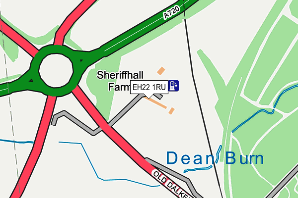 EH22 1RU map - OS OpenMap – Local (Ordnance Survey)