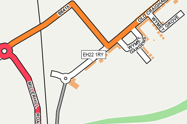 EH22 1RY map - OS OpenMap – Local (Ordnance Survey)