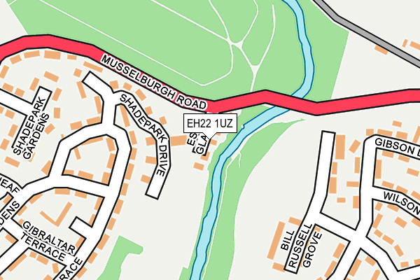 EH22 1UZ map - OS OpenMap – Local (Ordnance Survey)