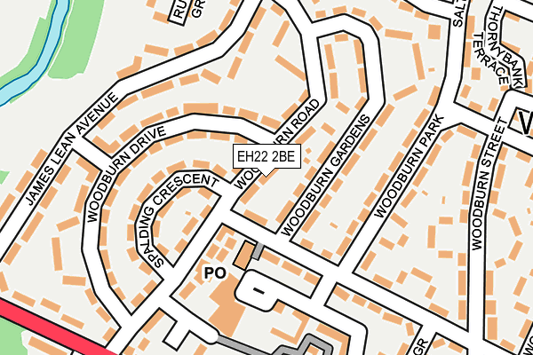 EH22 2BE map - OS OpenMap – Local (Ordnance Survey)