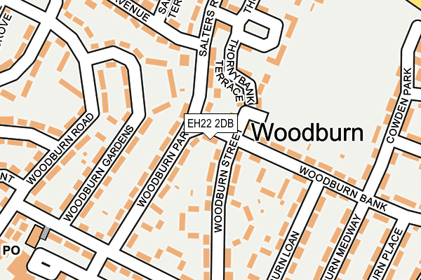 EH22 2DB map - OS OpenMap – Local (Ordnance Survey)