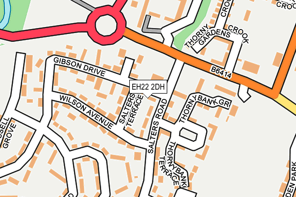 EH22 2DH map - OS OpenMap – Local (Ordnance Survey)