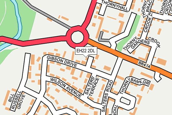 EH22 2DL map - OS OpenMap – Local (Ordnance Survey)