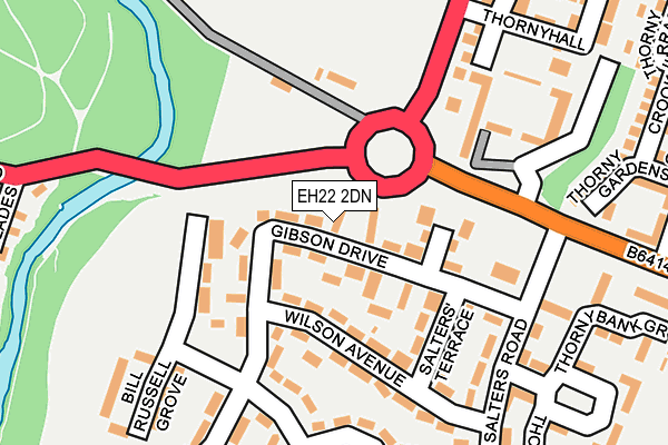 EH22 2DN map - OS OpenMap – Local (Ordnance Survey)