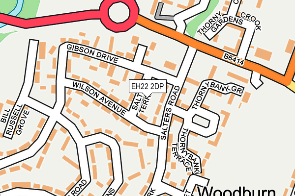 EH22 2DP map - OS OpenMap – Local (Ordnance Survey)