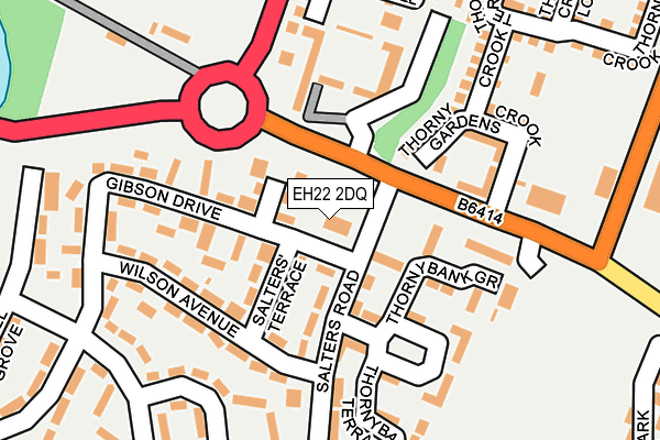 EH22 2DQ map - OS OpenMap – Local (Ordnance Survey)