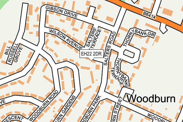 EH22 2DR map - OS OpenMap – Local (Ordnance Survey)