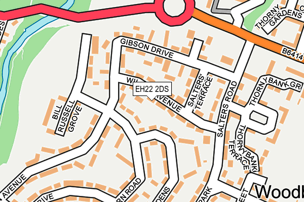 EH22 2DS map - OS OpenMap – Local (Ordnance Survey)