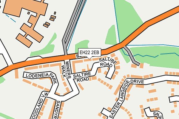 EH22 2EB map - OS OpenMap – Local (Ordnance Survey)