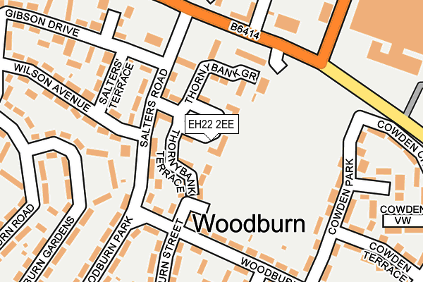 EH22 2EE map - OS OpenMap – Local (Ordnance Survey)