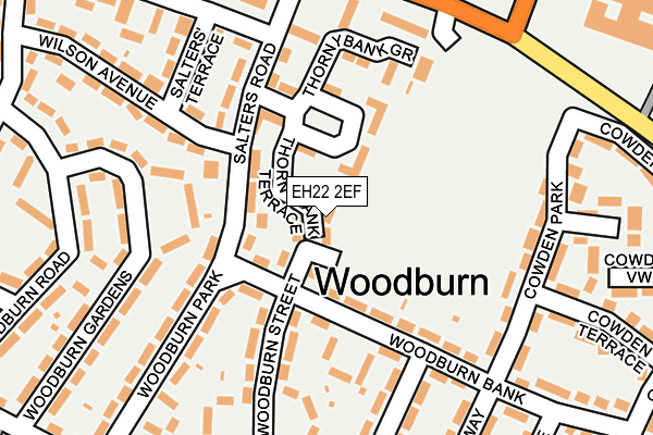 EH22 2EF map - OS OpenMap – Local (Ordnance Survey)