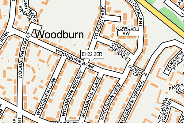 EH22 2ER map - OS OpenMap – Local (Ordnance Survey)