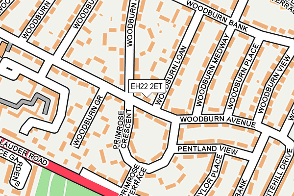 EH22 2ET map - OS OpenMap – Local (Ordnance Survey)