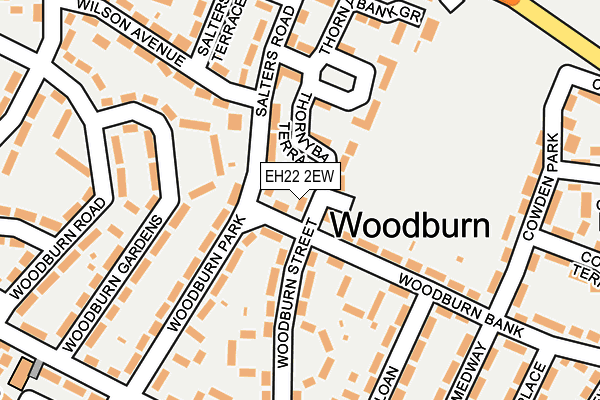 EH22 2EW map - OS OpenMap – Local (Ordnance Survey)