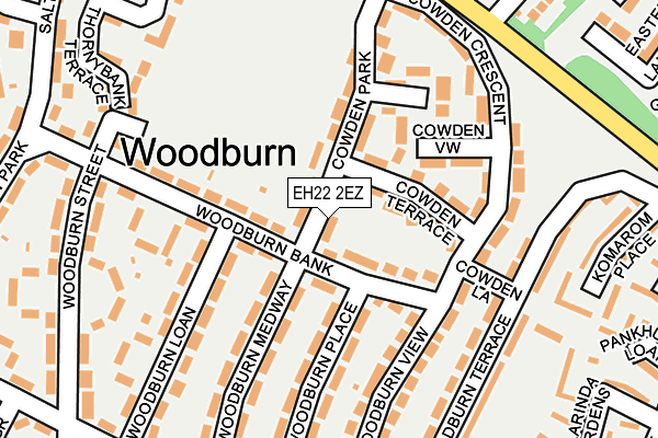 EH22 2EZ map - OS OpenMap – Local (Ordnance Survey)