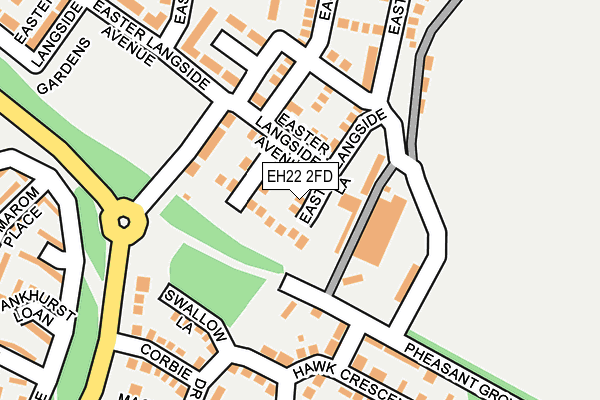 EH22 2FD map - OS OpenMap – Local (Ordnance Survey)