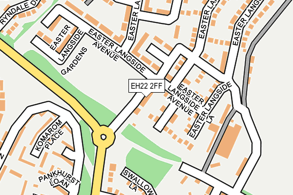 EH22 2FF map - OS OpenMap – Local (Ordnance Survey)