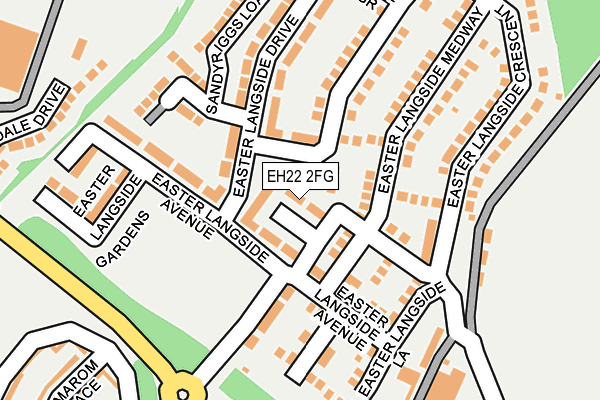 EH22 2FG map - OS OpenMap – Local (Ordnance Survey)