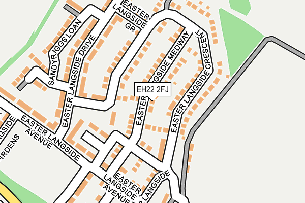 EH22 2FJ map - OS OpenMap – Local (Ordnance Survey)