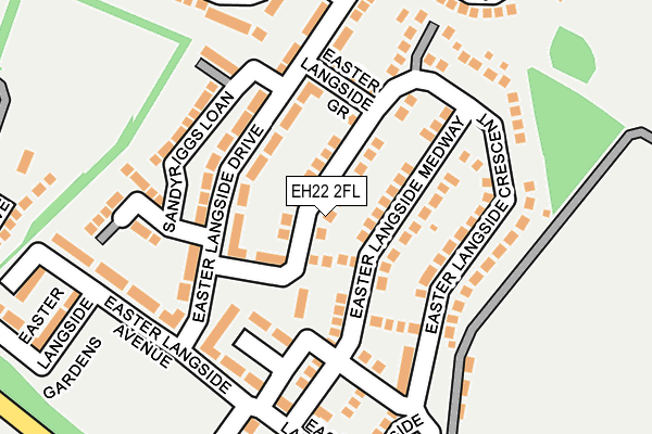 EH22 2FL map - OS OpenMap – Local (Ordnance Survey)