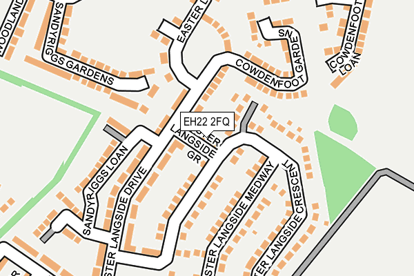 EH22 2FQ map - OS OpenMap – Local (Ordnance Survey)