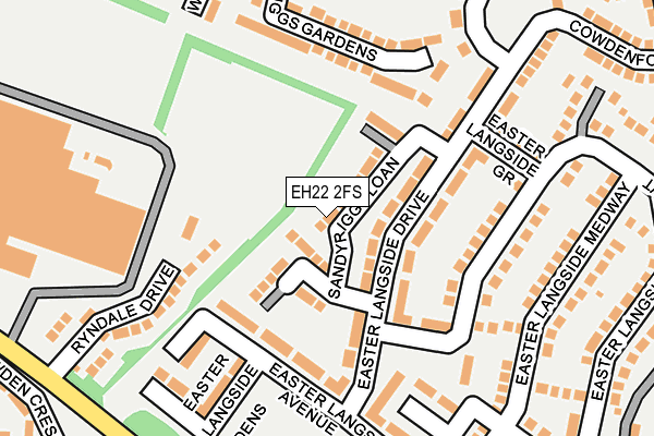 EH22 2FS map - OS OpenMap – Local (Ordnance Survey)