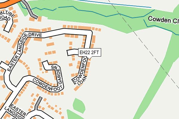 EH22 2FT map - OS OpenMap – Local (Ordnance Survey)