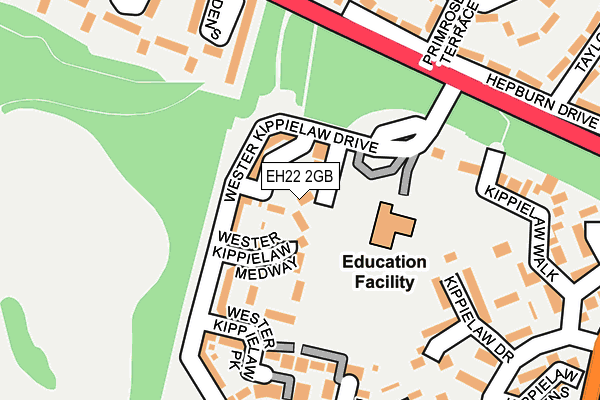 EH22 2GB map - OS OpenMap – Local (Ordnance Survey)