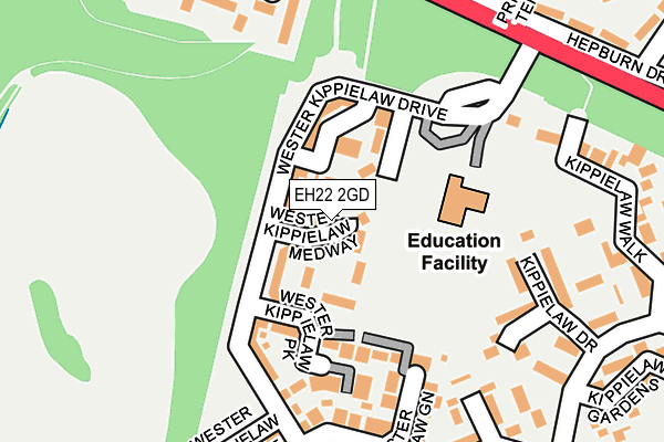 EH22 2GD map - OS OpenMap – Local (Ordnance Survey)