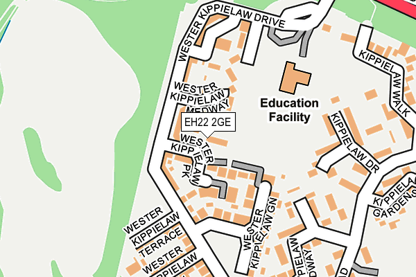 EH22 2GE map - OS OpenMap – Local (Ordnance Survey)