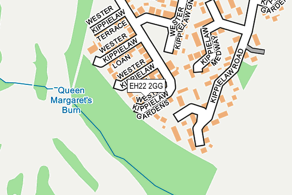 EH22 2GG map - OS OpenMap – Local (Ordnance Survey)