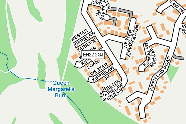 EH22 2GJ map - OS OpenMap – Local (Ordnance Survey)