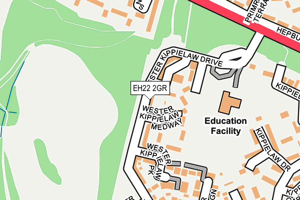 EH22 2GR map - OS OpenMap – Local (Ordnance Survey)