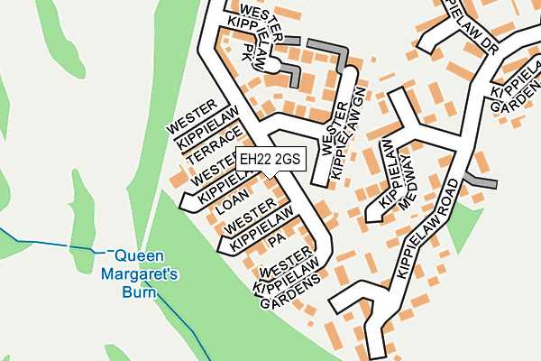 EH22 2GS map - OS OpenMap – Local (Ordnance Survey)