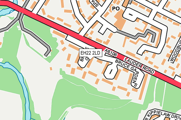 EH22 2LD map - OS OpenMap – Local (Ordnance Survey)