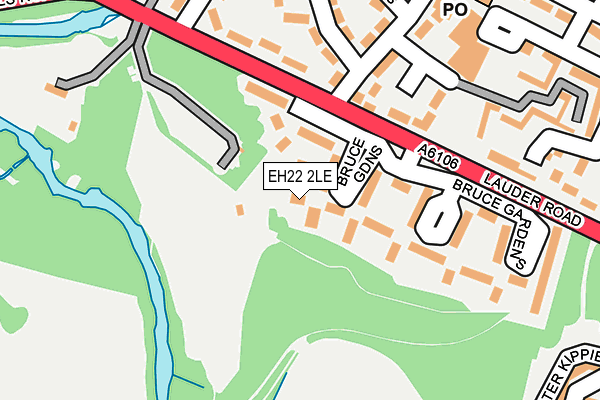 EH22 2LE map - OS OpenMap – Local (Ordnance Survey)