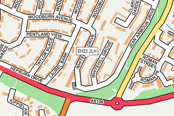 EH22 2LH map - OS OpenMap – Local (Ordnance Survey)