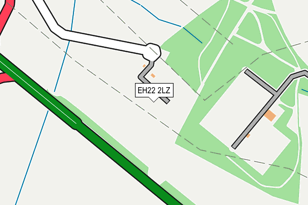 EH22 2LZ map - OS OpenMap – Local (Ordnance Survey)