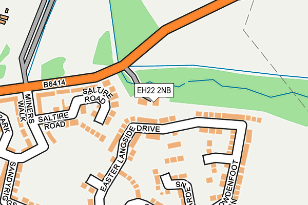 EH22 2NB map - OS OpenMap – Local (Ordnance Survey)