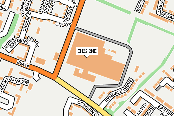 EH22 2NE map - OS OpenMap – Local (Ordnance Survey)