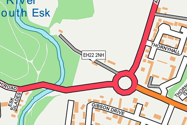 EH22 2NH map - OS OpenMap – Local (Ordnance Survey)