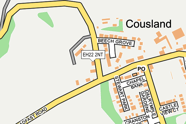 EH22 2NT map - OS OpenMap – Local (Ordnance Survey)