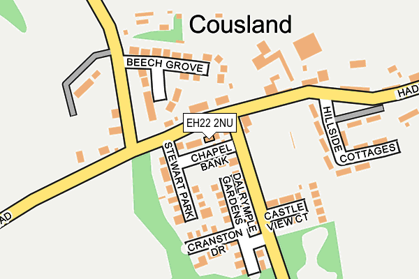 EH22 2NU map - OS OpenMap – Local (Ordnance Survey)