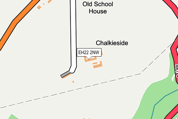 EH22 2NW map - OS OpenMap – Local (Ordnance Survey)