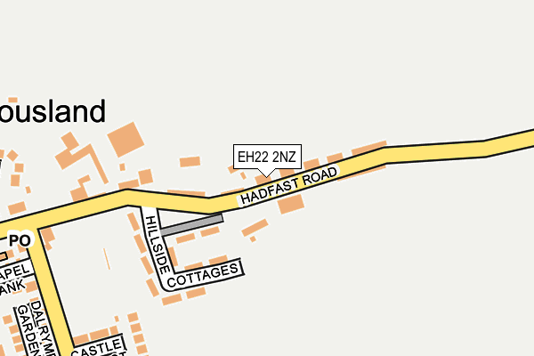 EH22 2NZ map - OS OpenMap – Local (Ordnance Survey)