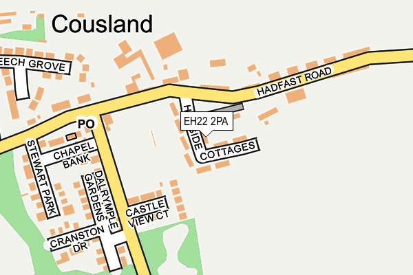 EH22 2PA map - OS OpenMap – Local (Ordnance Survey)