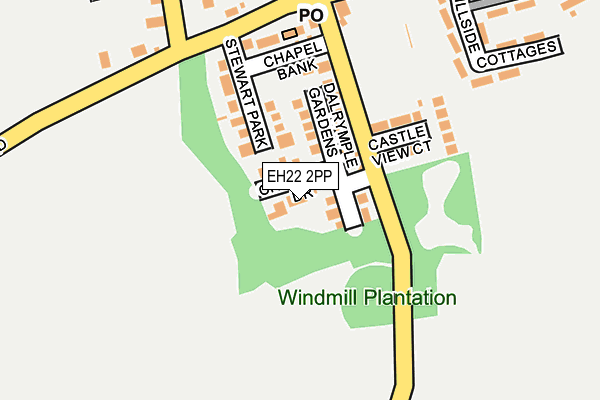 EH22 2PP map - OS OpenMap – Local (Ordnance Survey)