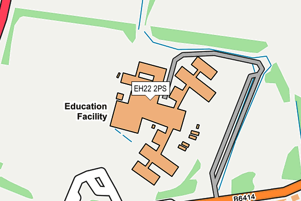 EH22 2PS map - OS OpenMap – Local (Ordnance Survey)