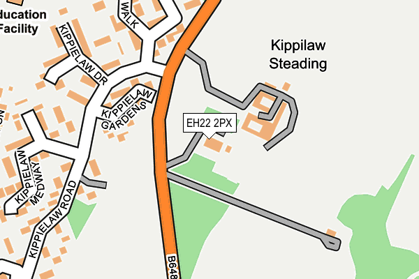 EH22 2PX map - OS OpenMap – Local (Ordnance Survey)